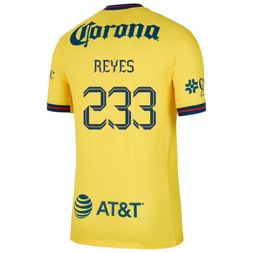 Dzieci Andrés Reyes #233 Yellow Blue Domowa Koszulka 2024/25 Koszulki Klubowe