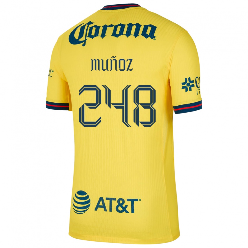 Dzieci Diego Muñoz #248 Yellow Blue Domowa Koszulka 2024/25 Koszulki Klubowe