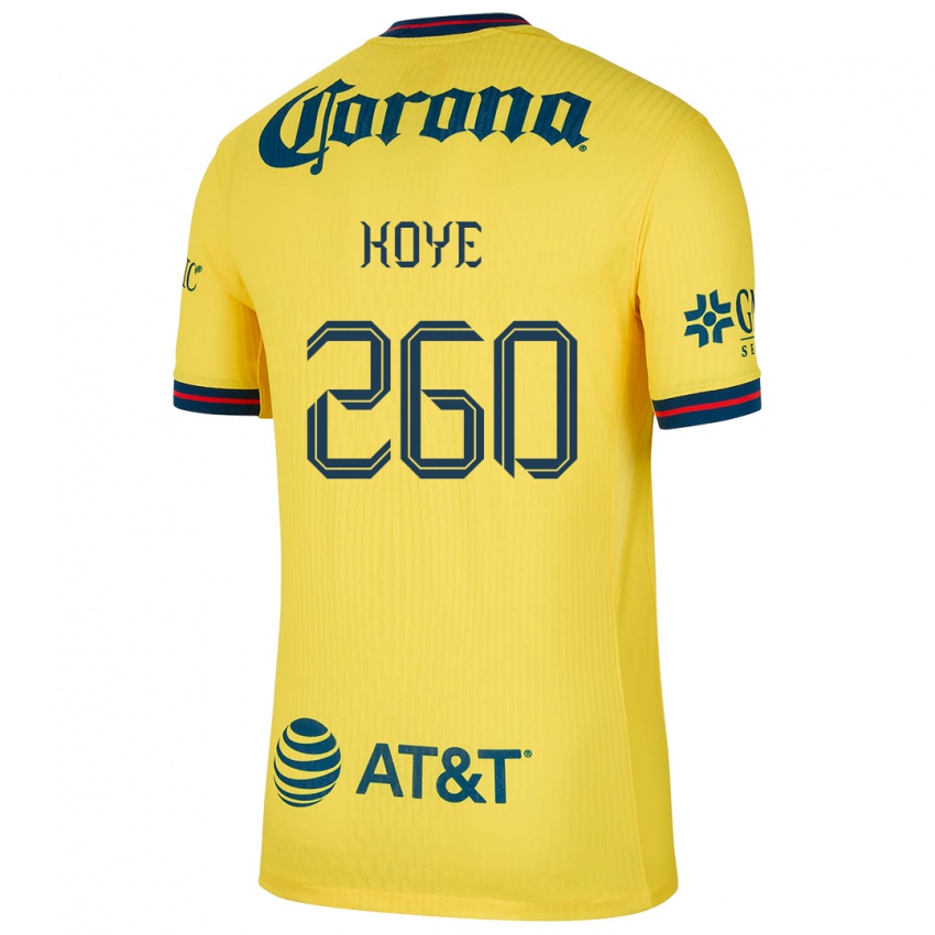 Dzieci Julián Koye #260 Yellow Blue Domowa Koszulka 2024/25 Koszulki Klubowe