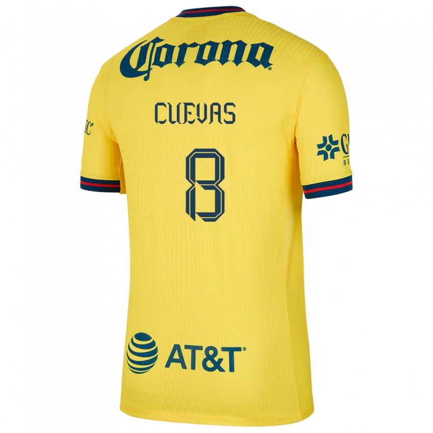 Dzieci Casandra Cuevas #8 Yellow Blue Domowa Koszulka 2024/25 Koszulki Klubowe