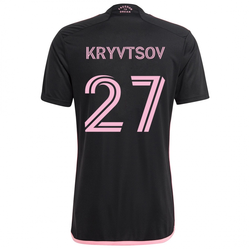 Dzieci Sergiy Kryvtsov #27 Czarny Wyjazdowa Koszulka 2024/25 Koszulki Klubowe