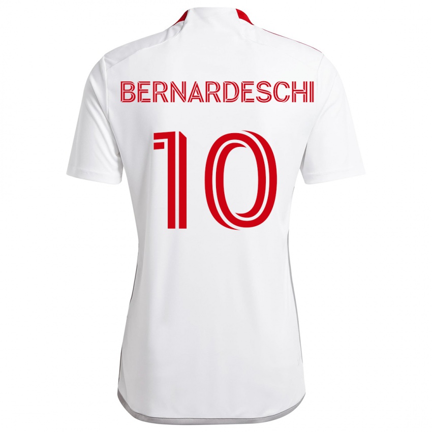 Dzieci Federico Bernardeschi #10 Biało - Czerwony Wyjazdowa Koszulka 2024/25 Koszulki Klubowe