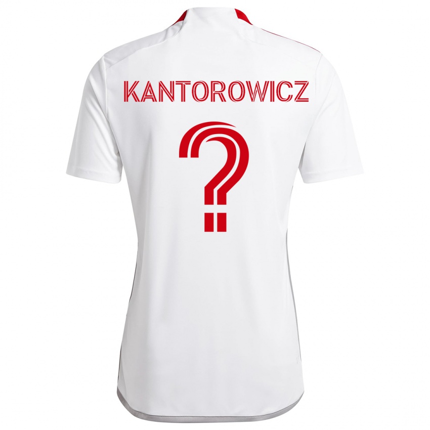 Dzieci Dominic Kantorowicz #0 Biało - Czerwony Wyjazdowa Koszulka 2024/25 Koszulki Klubowe