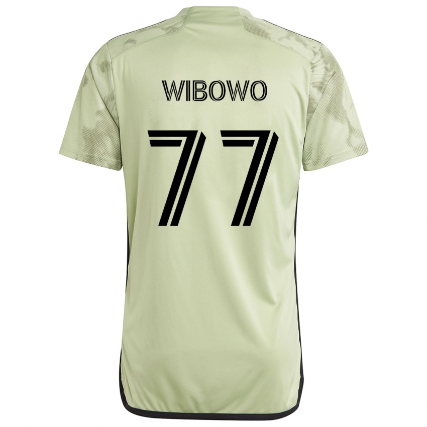 Dzieci Adrian Wibowo #77 Jasnozielony Wyjazdowa Koszulka 2024/25 Koszulki Klubowe