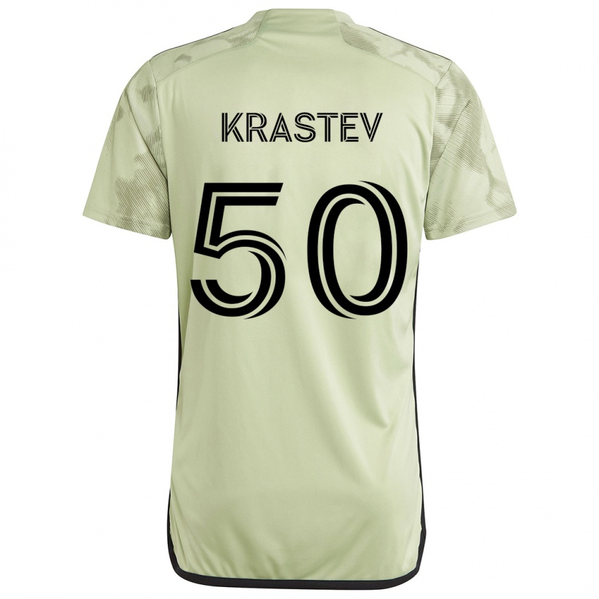 Dzieci Filip Krastev #50 Jasnozielony Wyjazdowa Koszulka 2024/25 Koszulki Klubowe