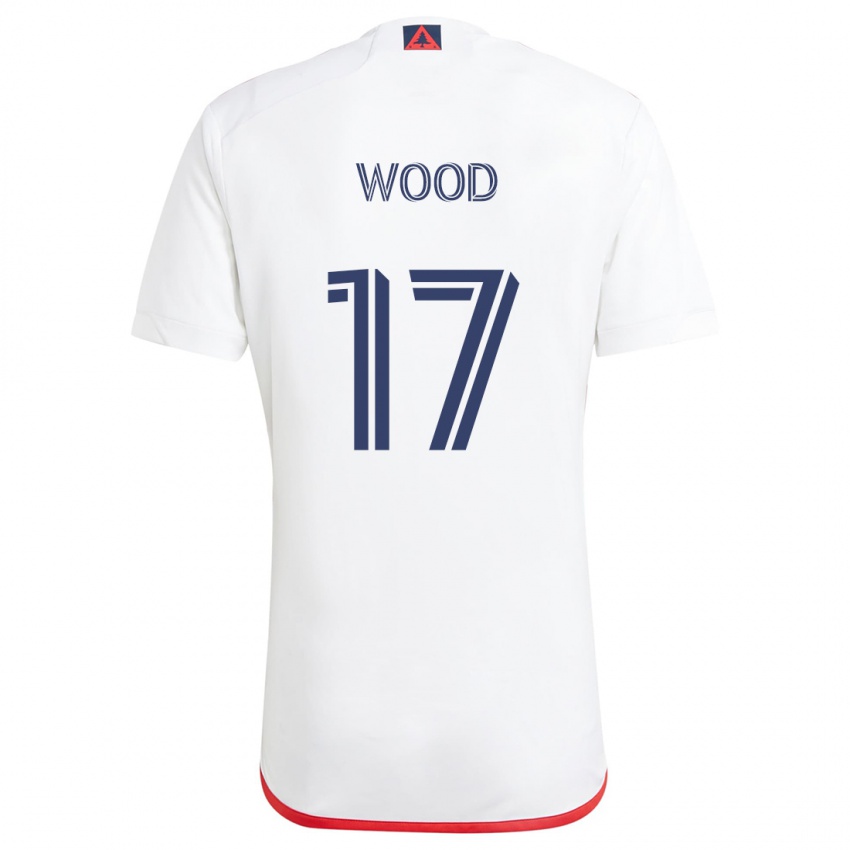 Dzieci Bobby Wood #17 Biało - Czerwony Wyjazdowa Koszulka 2024/25 Koszulki Klubowe