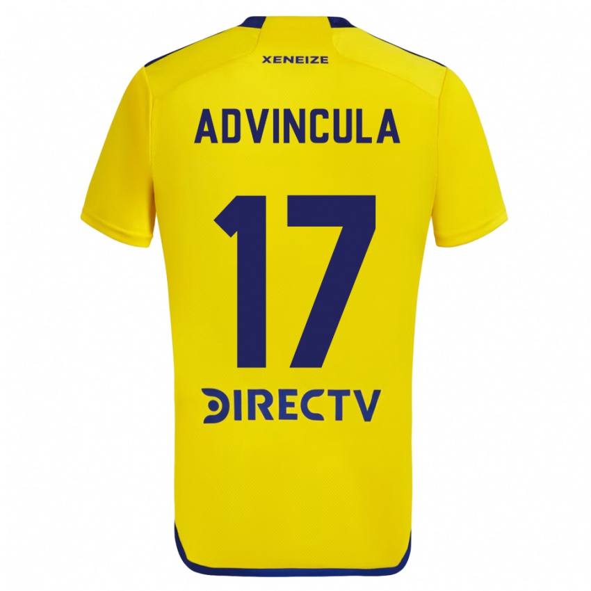 Dzieci Luis Advincula #17 Yellow Blue Wyjazdowa Koszulka 2024/25 Koszulki Klubowe