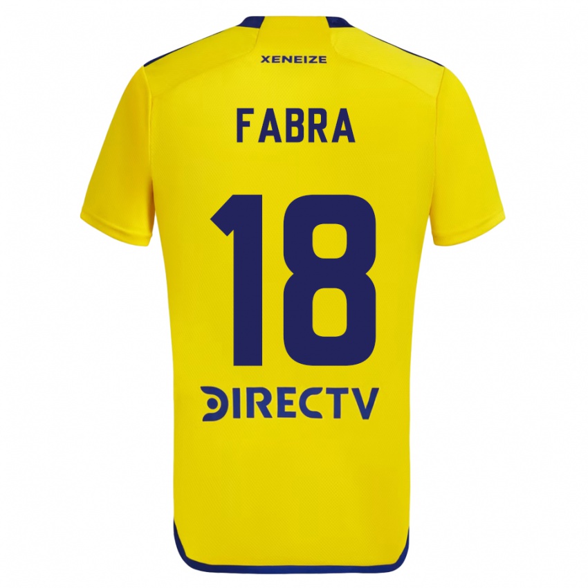 Dzieci Frank Fabra #18 Yellow Blue Wyjazdowa Koszulka 2024/25 Koszulki Klubowe