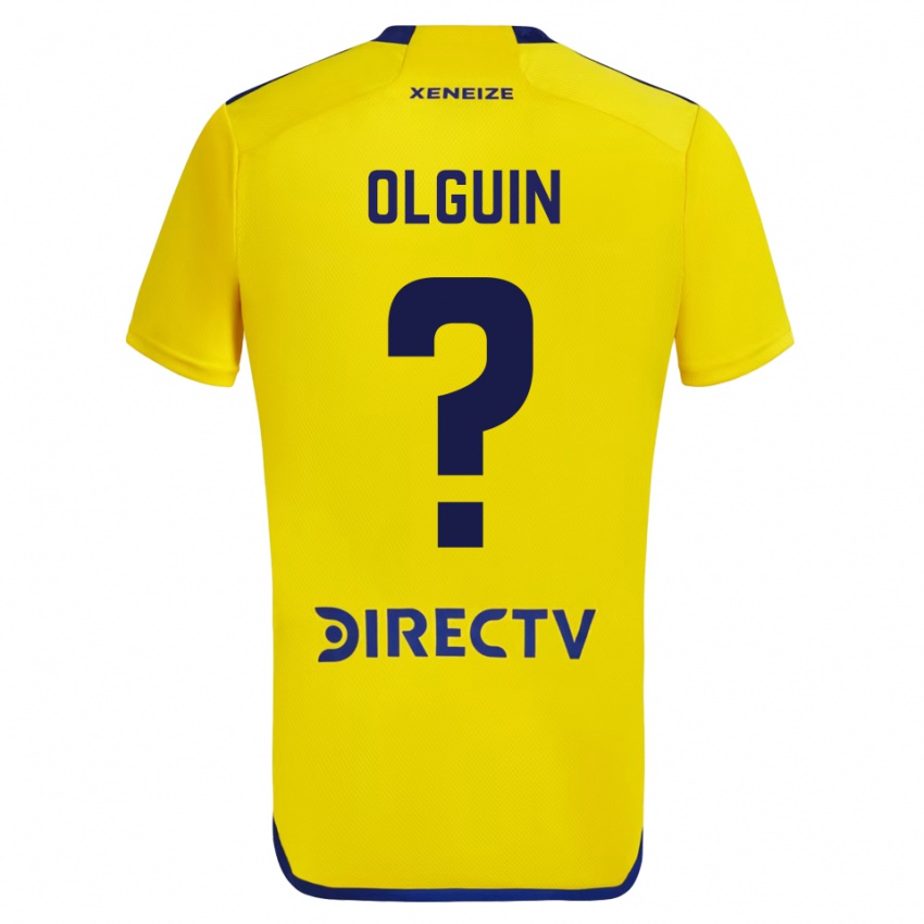 Dzieci Matias Olguin #0 Yellow Blue Wyjazdowa Koszulka 2024/25 Koszulki Klubowe