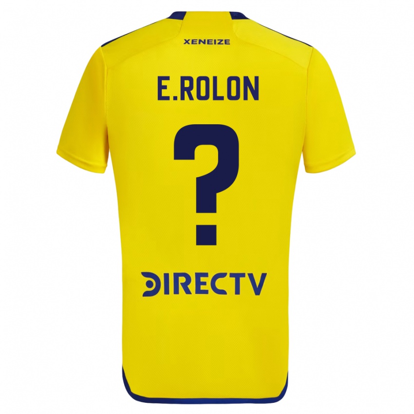 Dzieci Esteban Rolon #0 Yellow Blue Wyjazdowa Koszulka 2024/25 Koszulki Klubowe