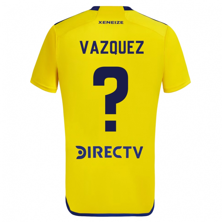 Dzieci Luis Vazquez #0 Yellow Blue Wyjazdowa Koszulka 2024/25 Koszulki Klubowe