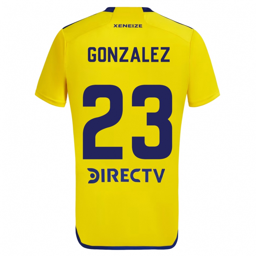 Dzieci Diego Gonzalez #23 Yellow Blue Wyjazdowa Koszulka 2024/25 Koszulki Klubowe