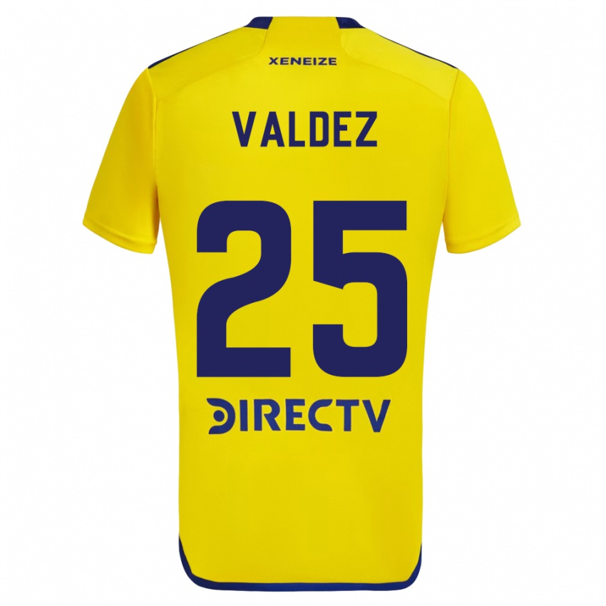 Dzieci Bruno Valdez #25 Yellow Blue Wyjazdowa Koszulka 2024/25 Koszulki Klubowe