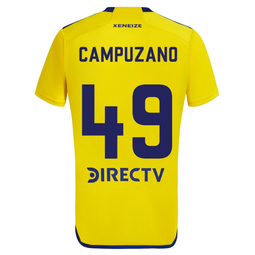 Dzieci Jorman Campuzano #49 Yellow Blue Wyjazdowa Koszulka 2024/25 Koszulki Klubowe