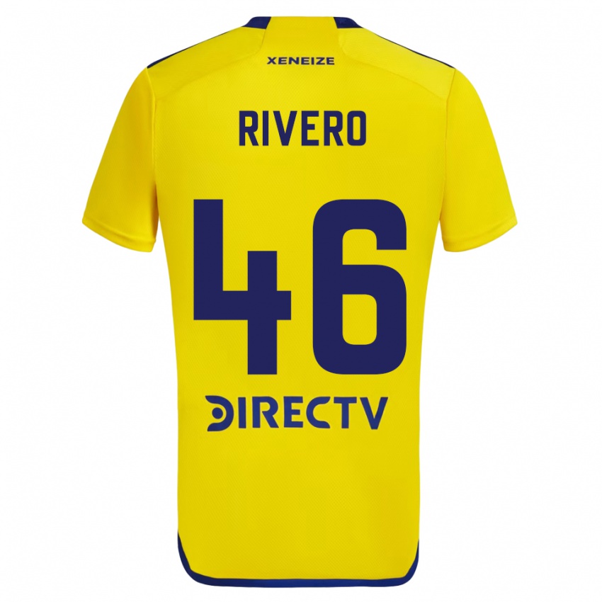 Dzieci Simon Rivero #46 Yellow Blue Wyjazdowa Koszulka 2024/25 Koszulki Klubowe