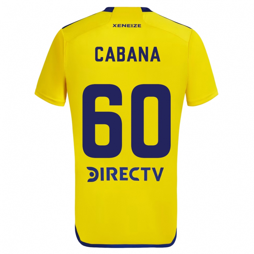 Dzieci Juan Pablo Cabana #60 Yellow Blue Wyjazdowa Koszulka 2024/25 Koszulki Klubowe