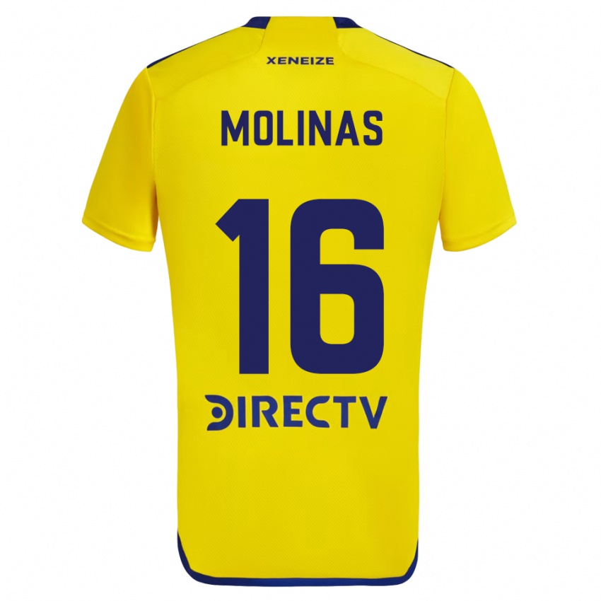 Dzieci Aaron Molinas #16 Yellow Blue Wyjazdowa Koszulka 2024/25 Koszulki Klubowe