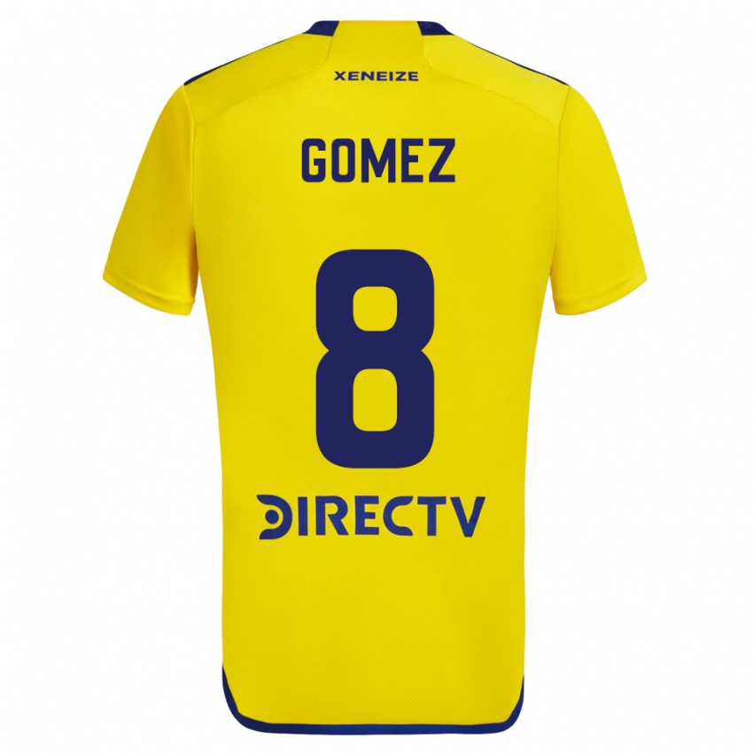 Dzieci Camila Gomez Ares #8 Yellow Blue Wyjazdowa Koszulka 2024/25 Koszulki Klubowe