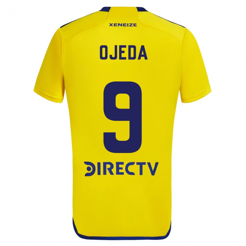 Dzieci Andrea Ojeda #9 Yellow Blue Wyjazdowa Koszulka 2024/25 Koszulki Klubowe