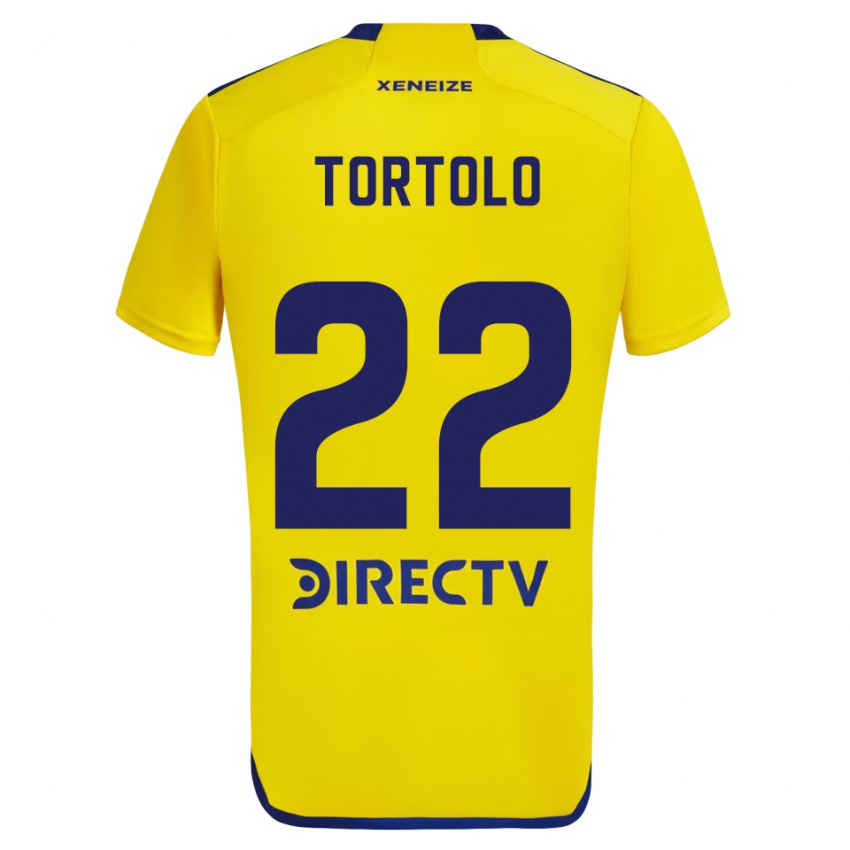 Dzieci Dulce Tortolo #22 Yellow Blue Wyjazdowa Koszulka 2024/25 Koszulki Klubowe