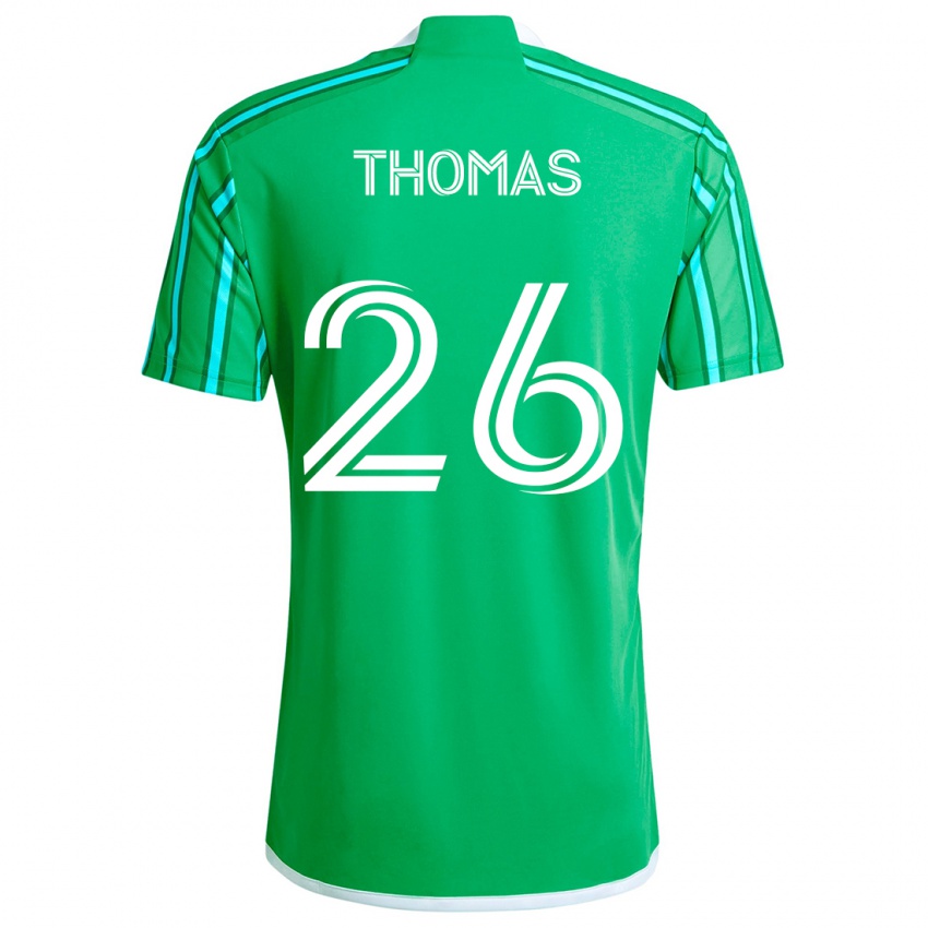 Męski Andrew Thomas #26 Zielony Biały Domowa Koszulka 2024/25 Koszulki Klubowe