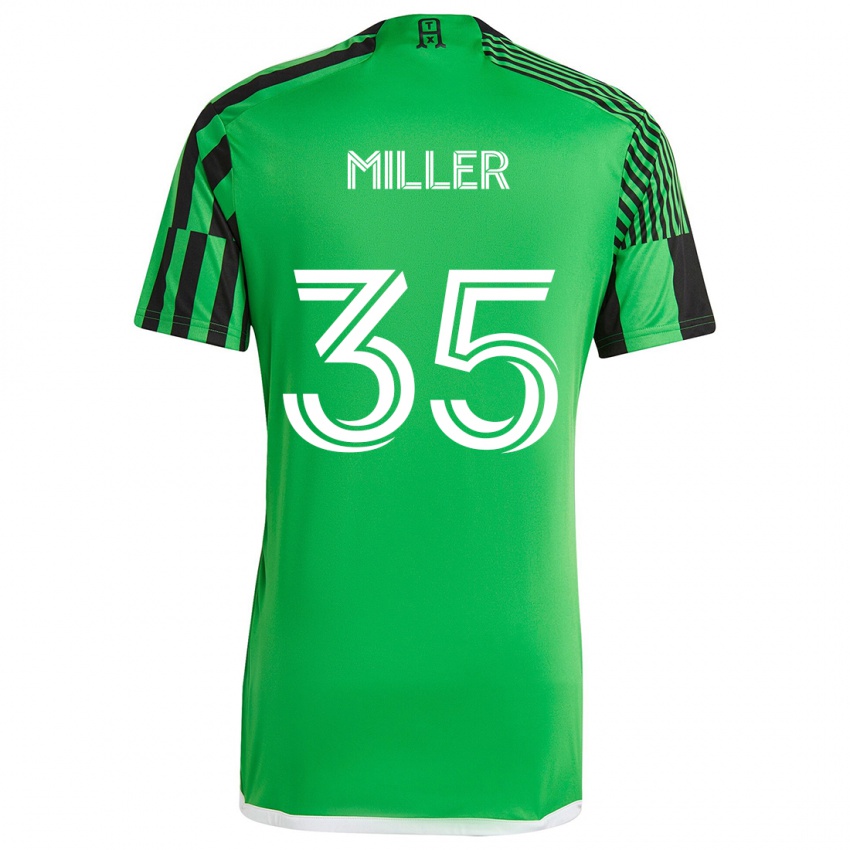 Męski Mason Miller #35 Zielony Czarny Domowa Koszulka 2024/25 Koszulki Klubowe