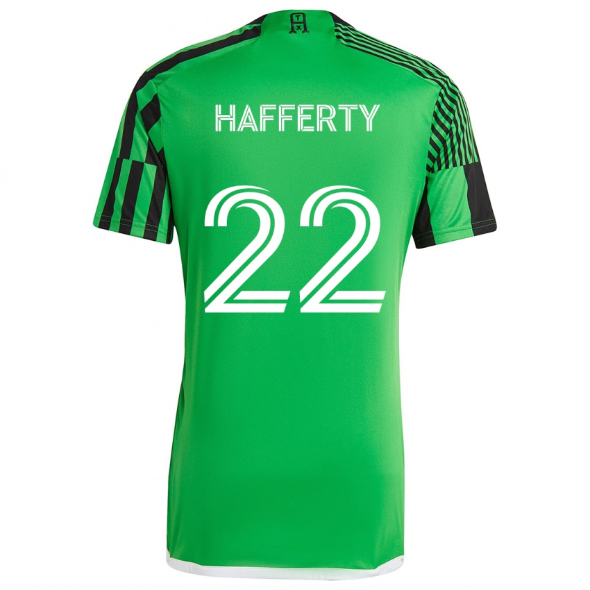 Męski Joe Hafferty #22 Zielony Czarny Domowa Koszulka 2024/25 Koszulki Klubowe