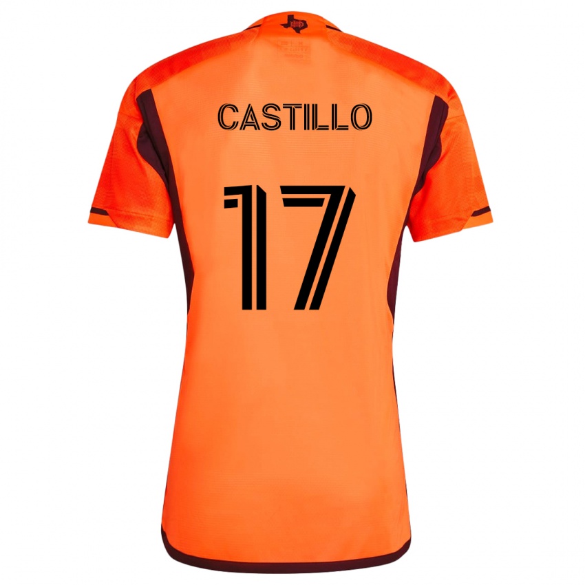 Męski Joyner Castillo #17 Pomarańczowo-Czarny Domowa Koszulka 2024/25 Koszulki Klubowe