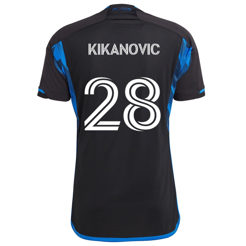 Męski Benjamin Kikanovic #28 Niebiesko-Czarny Domowa Koszulka 2024/25 Koszulki Klubowe