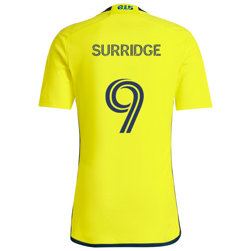 Męski Sam Surridge #9 Yellow Blue Domowa Koszulka 2024/25 Koszulki Klubowe