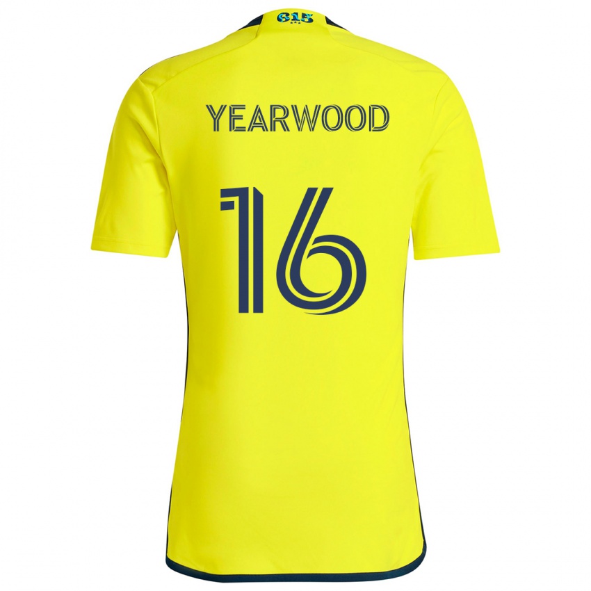 Męski Dru Yearwood #16 Yellow Blue Domowa Koszulka 2024/25 Koszulki Klubowe