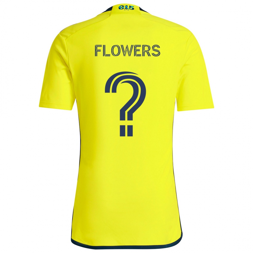 Męski Ashton Flowers #0 Yellow Blue Domowa Koszulka 2024/25 Koszulki Klubowe