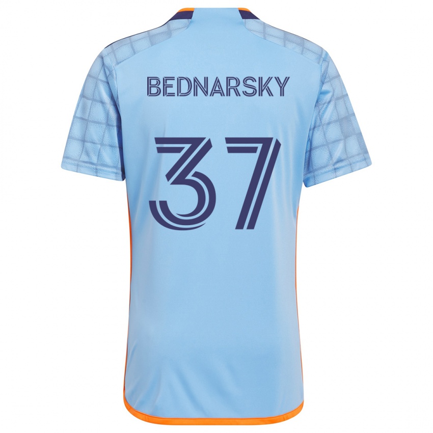 Męski Stevo Bednarsky #37 Niebieski Pomarańczowy Domowa Koszulka 2024/25 Koszulki Klubowe