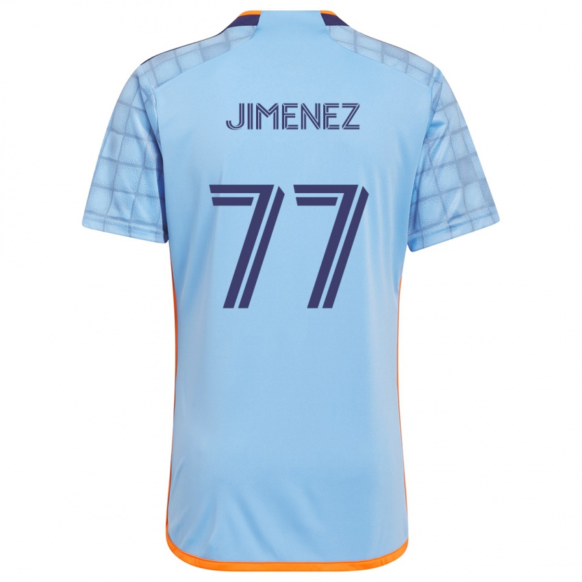 Męski Jonathan Jiménez #77 Niebieski Pomarańczowy Domowa Koszulka 2024/25 Koszulki Klubowe