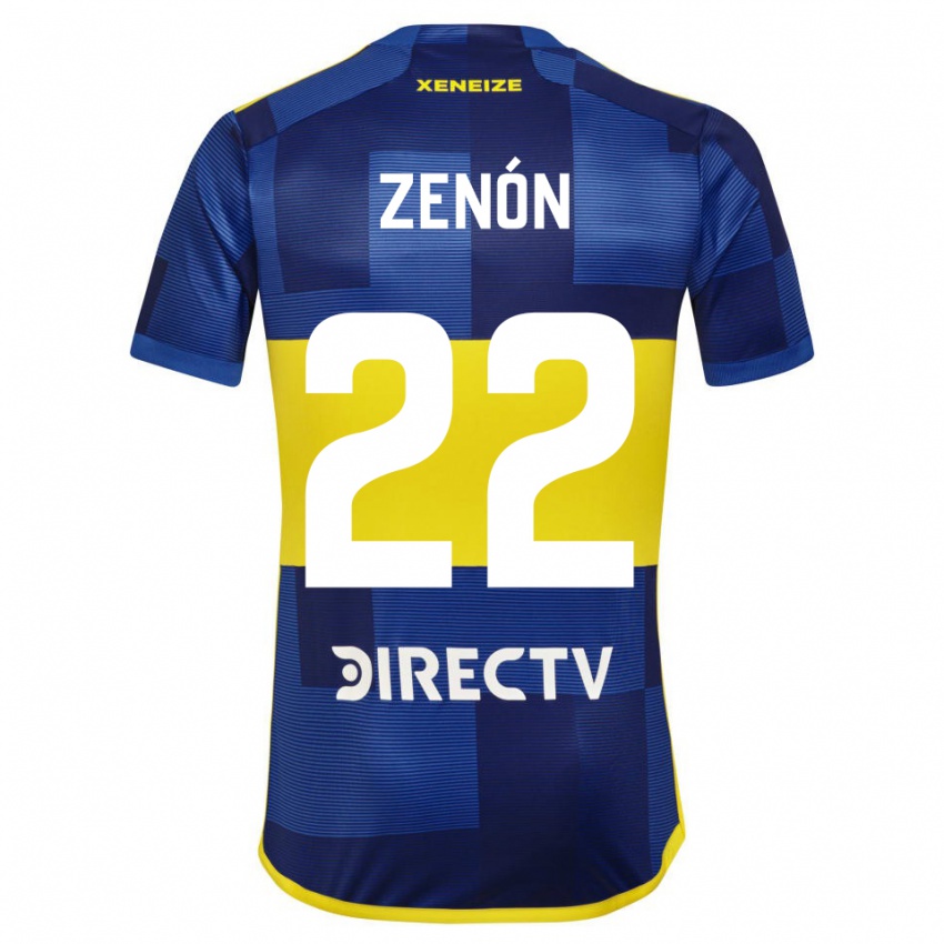 Męski Kevin Zenón #22 Niebiesko-Żółty Domowa Koszulka 2024/25 Koszulki Klubowe