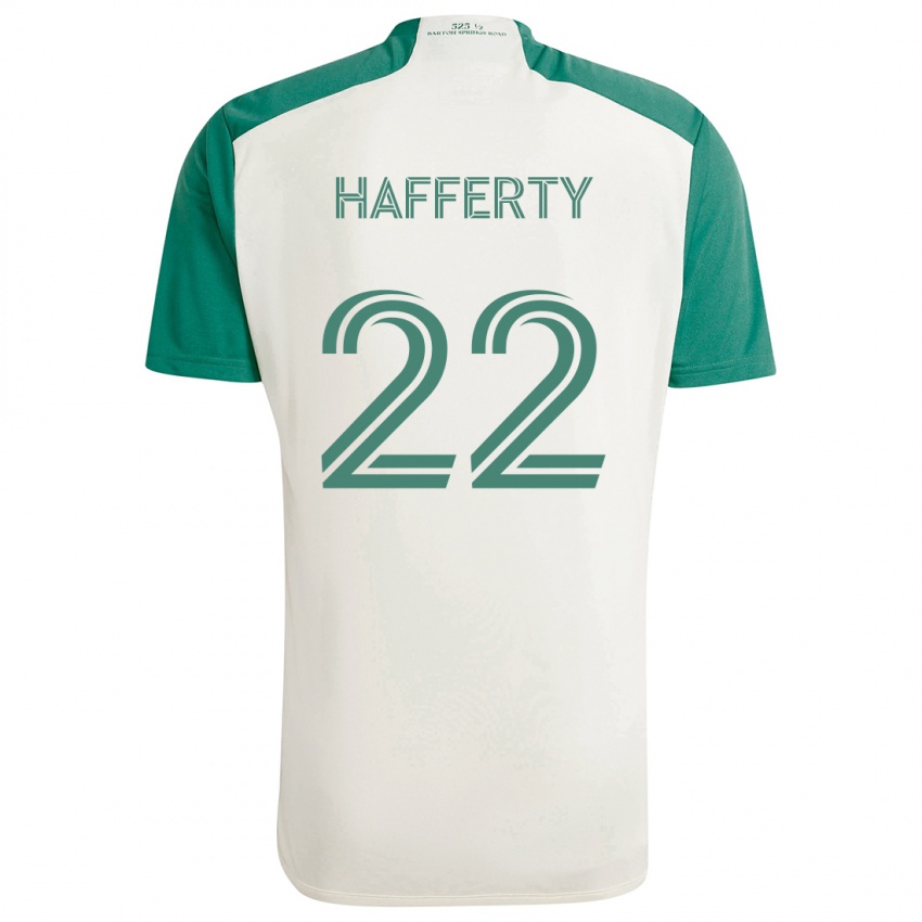 Męski Joe Hafferty #22 Kolory Opalenizny Zielony Wyjazdowa Koszulka 2024/25 Koszulki Klubowe