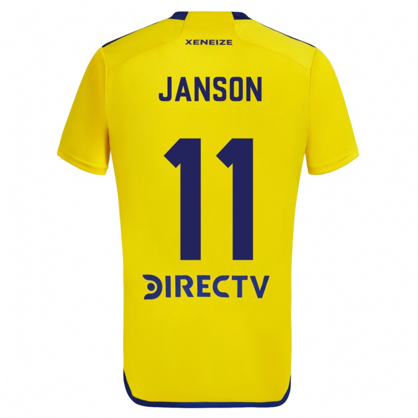 Męski Lucas Janson #11 Yellow Blue Wyjazdowa Koszulka 2024/25 Koszulki Klubowe