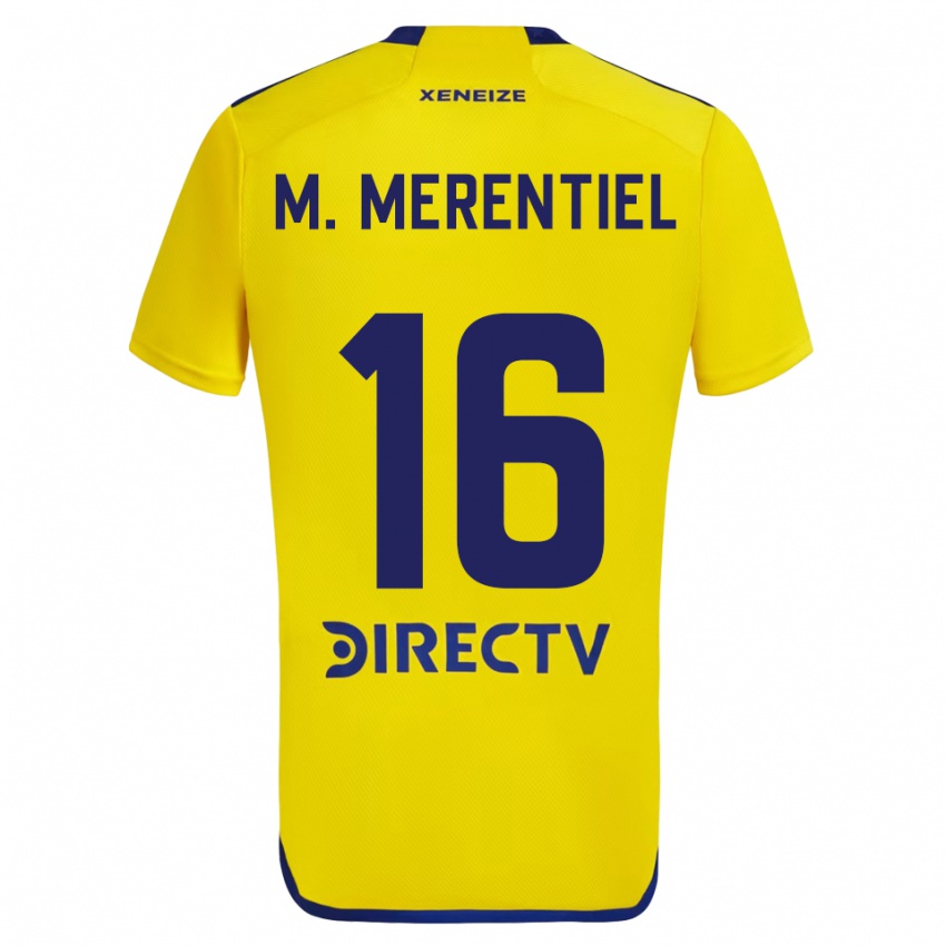 Męski Miguel Merentiel #16 Yellow Blue Wyjazdowa Koszulka 2024/25 Koszulki Klubowe