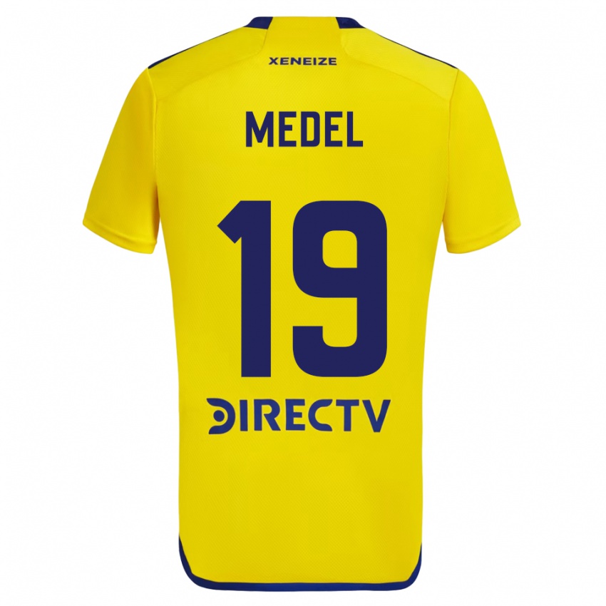 Męski Gary Medel #19 Yellow Blue Wyjazdowa Koszulka 2024/25 Koszulki Klubowe