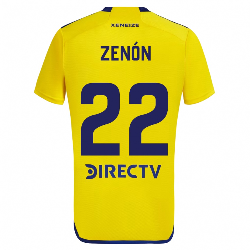 Męski Kevin Zenón #22 Yellow Blue Wyjazdowa Koszulka 2024/25 Koszulki Klubowe