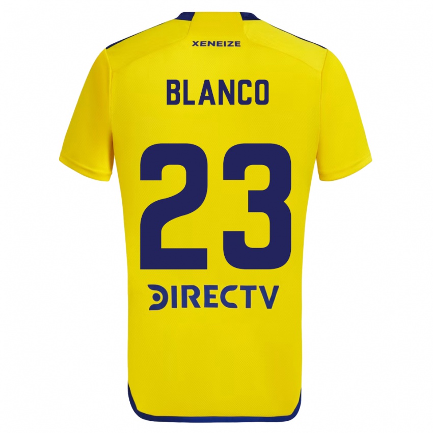 Męski Lautaro Blanco #23 Yellow Blue Wyjazdowa Koszulka 2024/25 Koszulki Klubowe