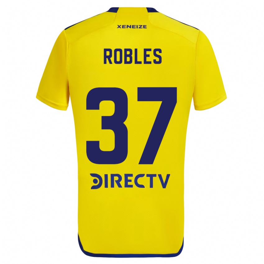 Męski Sebastián Díaz Robles #37 Yellow Blue Wyjazdowa Koszulka 2024/25 Koszulki Klubowe