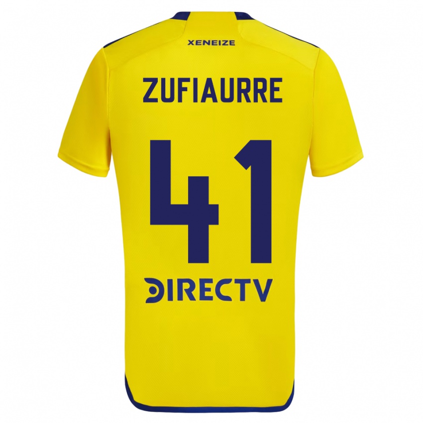 Męski Iker Zufiaurre #41 Yellow Blue Wyjazdowa Koszulka 2024/25 Koszulki Klubowe