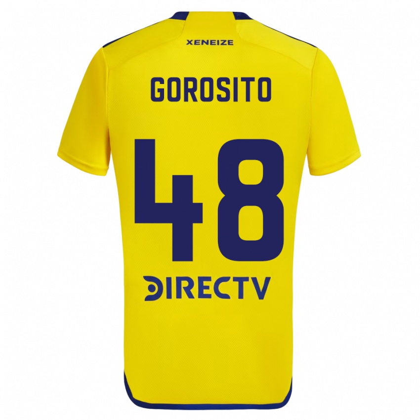 Męski Dylan Gorosito #48 Yellow Blue Wyjazdowa Koszulka 2024/25 Koszulki Klubowe