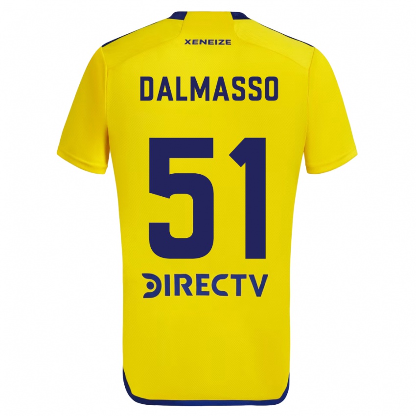 Męski Santiago Dalmasso #51 Yellow Blue Wyjazdowa Koszulka 2024/25 Koszulki Klubowe