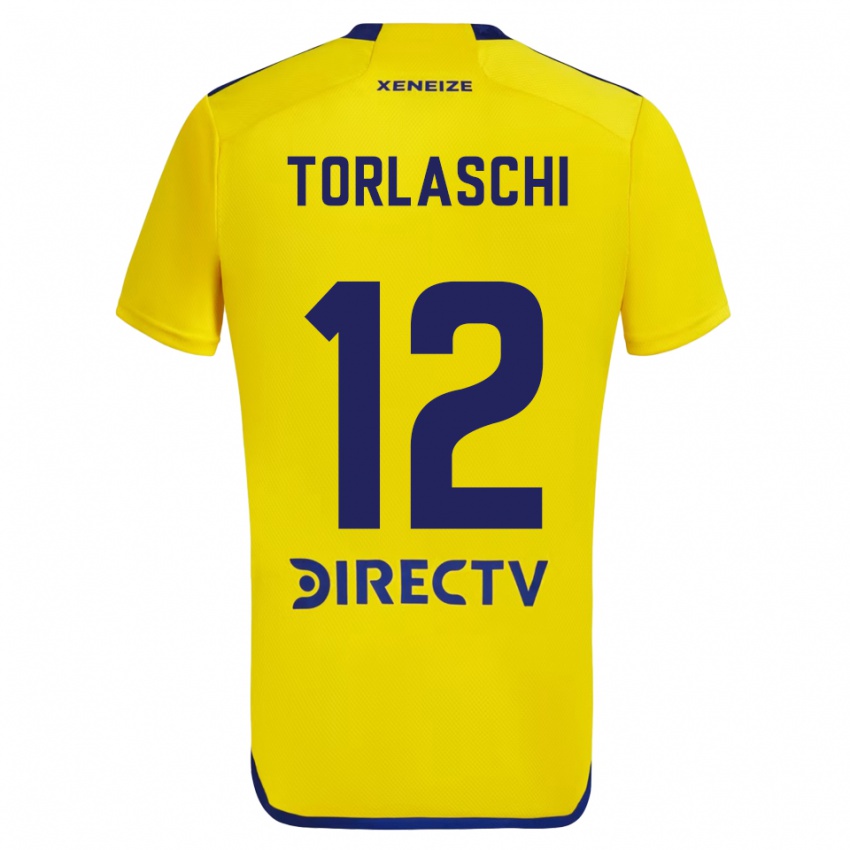 Męski Lucas Torlaschi #12 Yellow Blue Wyjazdowa Koszulka 2024/25 Koszulki Klubowe