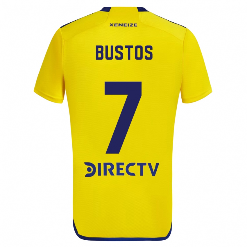 Męski Tomás Bustos #7 Yellow Blue Wyjazdowa Koszulka 2024/25 Koszulki Klubowe