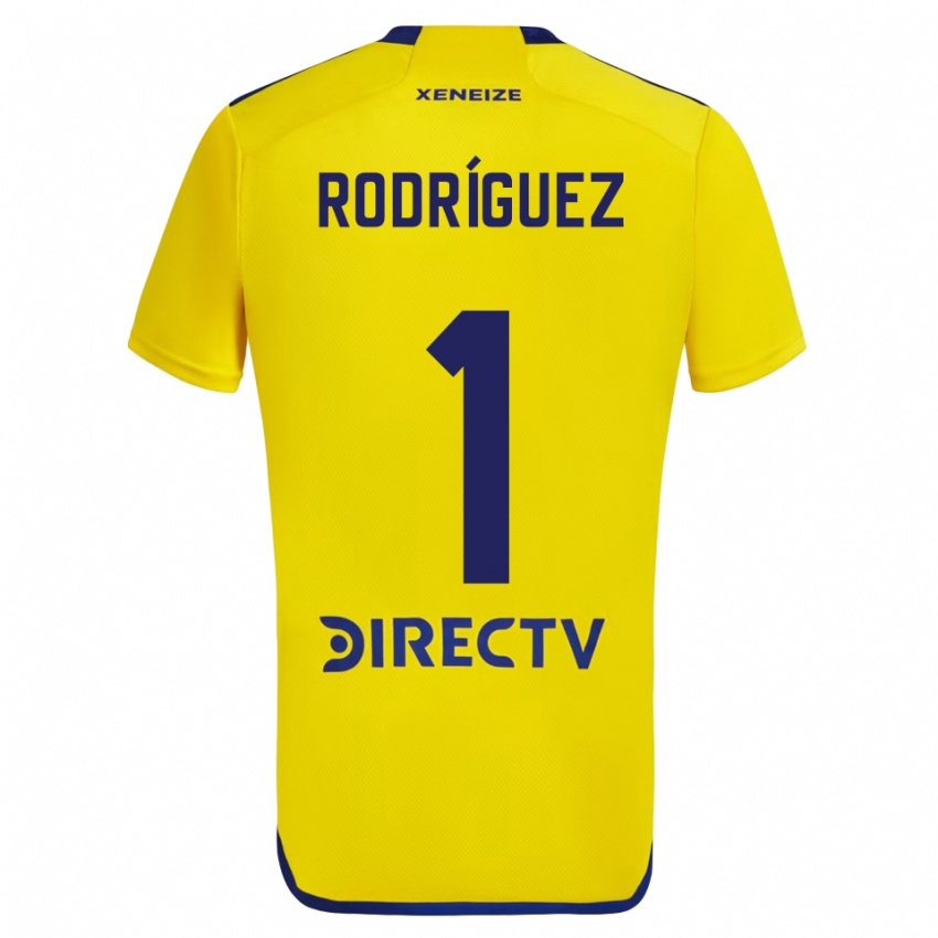 Męski Fernando Rodríguez #1 Yellow Blue Wyjazdowa Koszulka 2024/25 Koszulki Klubowe