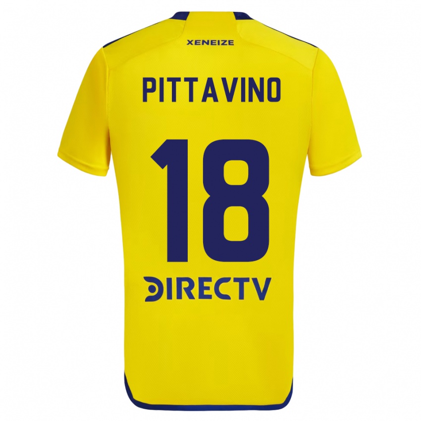 Męski Rodrigo Pittavino #18 Yellow Blue Wyjazdowa Koszulka 2024/25 Koszulki Klubowe