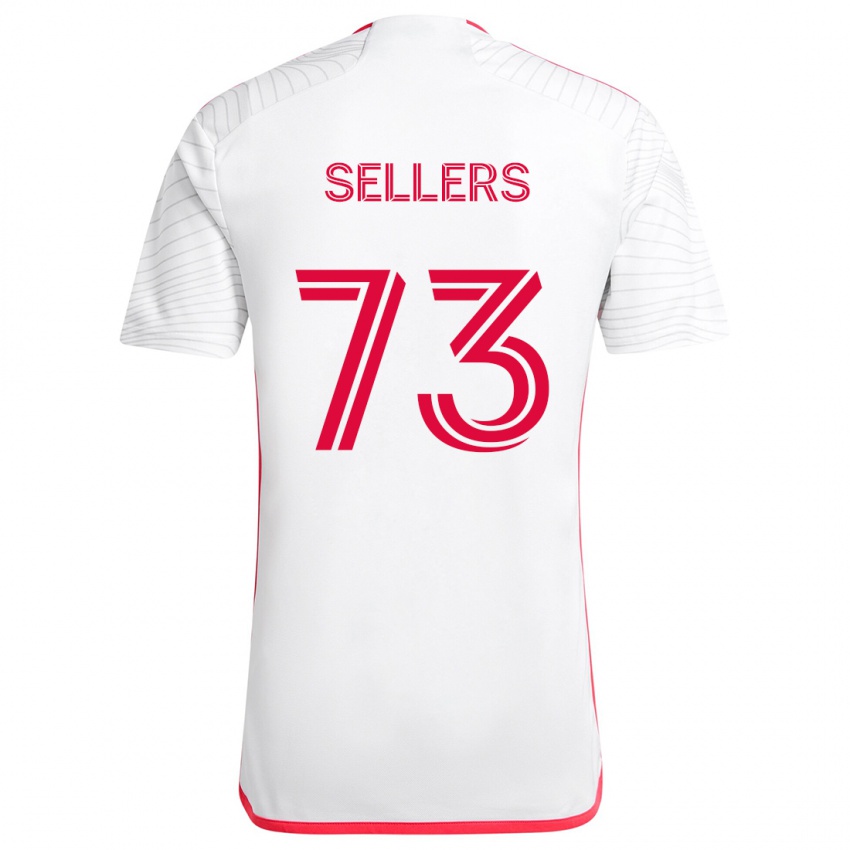 Kobiety Braydon Sellers #73 Biało - Czerwony Wyjazdowa Koszulka 2024/25 Koszulki Klubowe